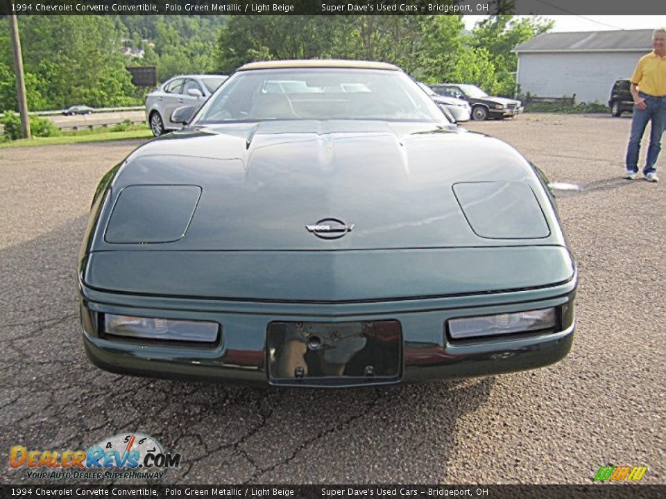 1994 Chevrolet Corvette Convertible Polo Green Metallic / Light Beige Photo #12