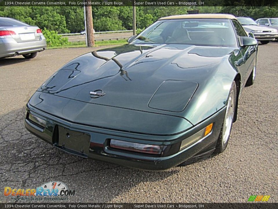 1994 Chevrolet Corvette Convertible Polo Green Metallic / Light Beige Photo #13