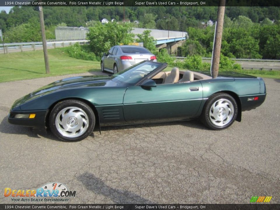 1994 Chevrolet Corvette Convertible Polo Green Metallic / Light Beige Photo #16