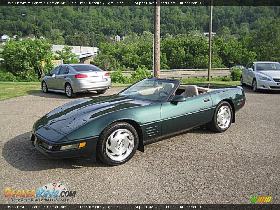 1994 Chevrolet Corvette Convertible Polo Green Metallic / Light Beige Photo #17