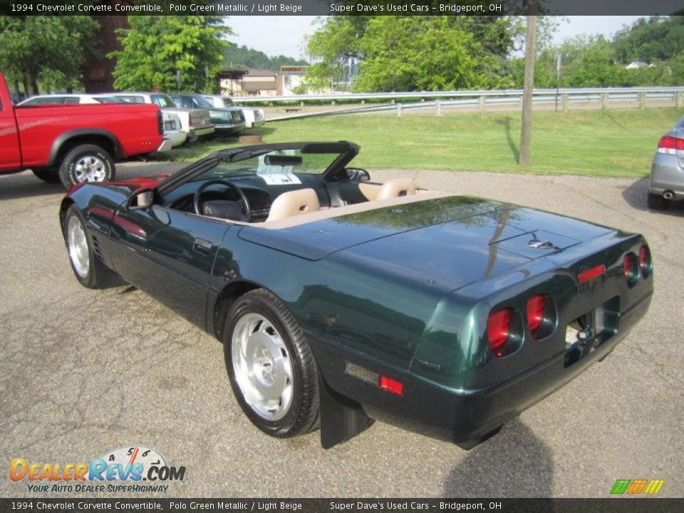 1994 Chevrolet Corvette Convertible Polo Green Metallic / Light Beige Photo #18