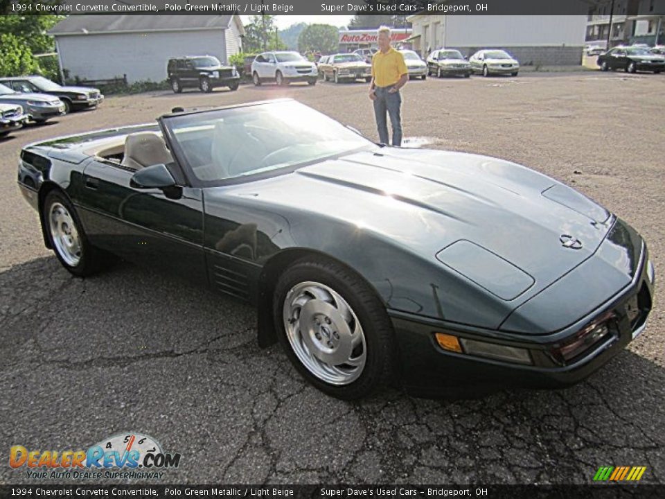 1994 Chevrolet Corvette Convertible Polo Green Metallic / Light Beige Photo #21