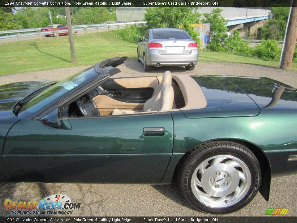 1994 Chevrolet Corvette Convertible Polo Green Metallic / Light Beige Photo #23