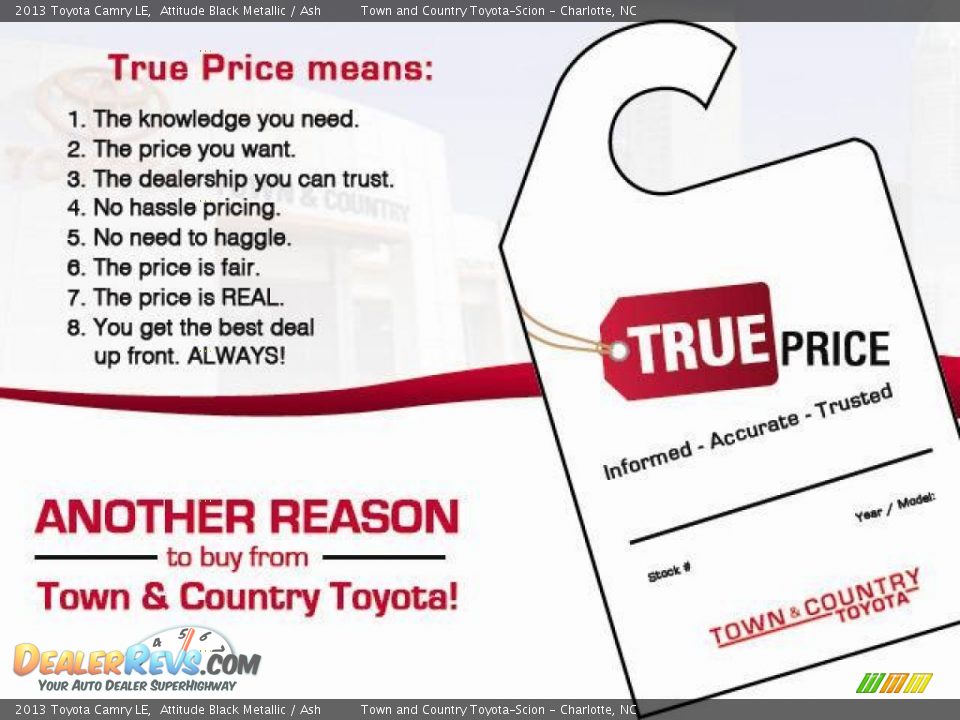 Dealer Info of 2013 Toyota Camry LE Photo #5