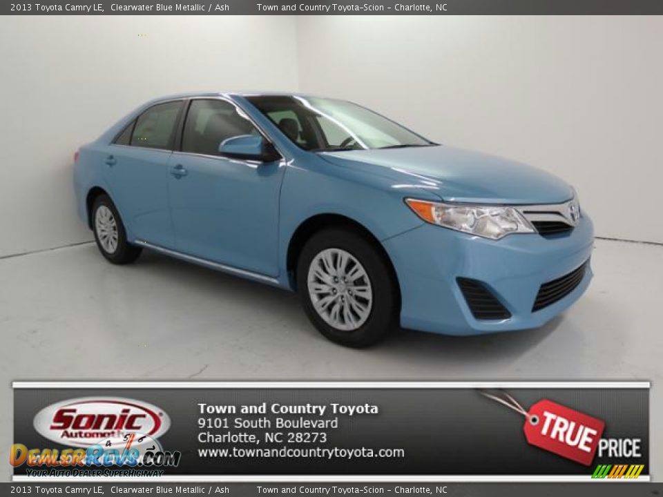 2013 Toyota Camry LE Clearwater Blue Metallic / Ash Photo #1