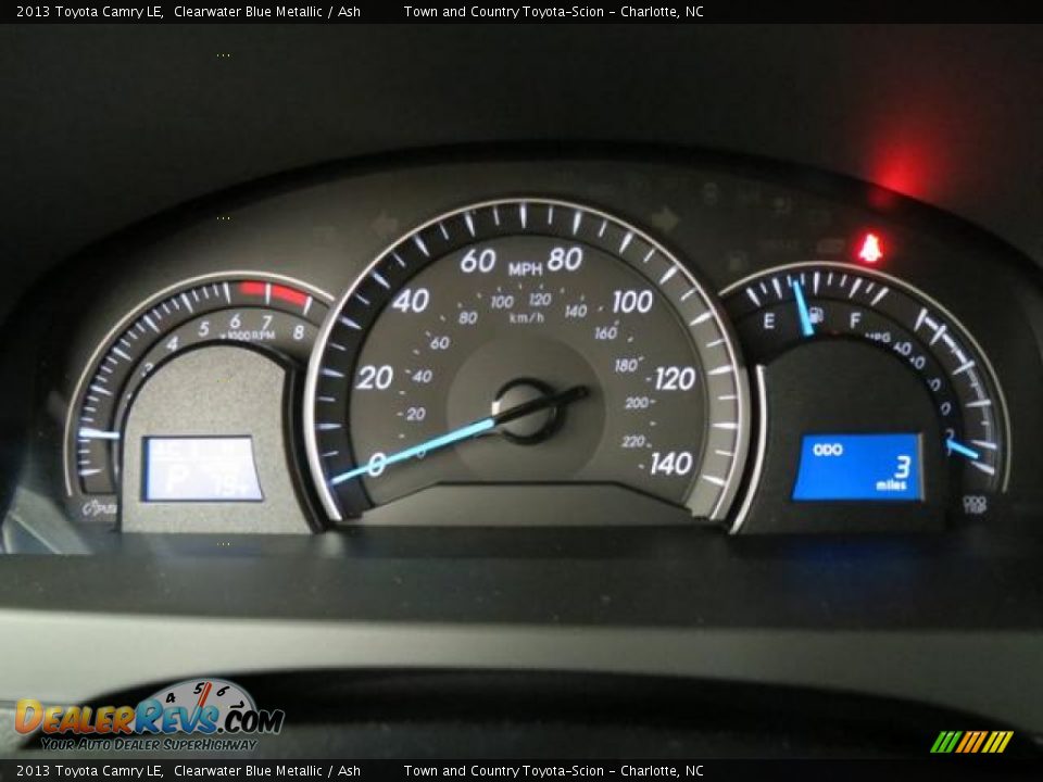 2013 Toyota Camry LE Clearwater Blue Metallic / Ash Photo #11