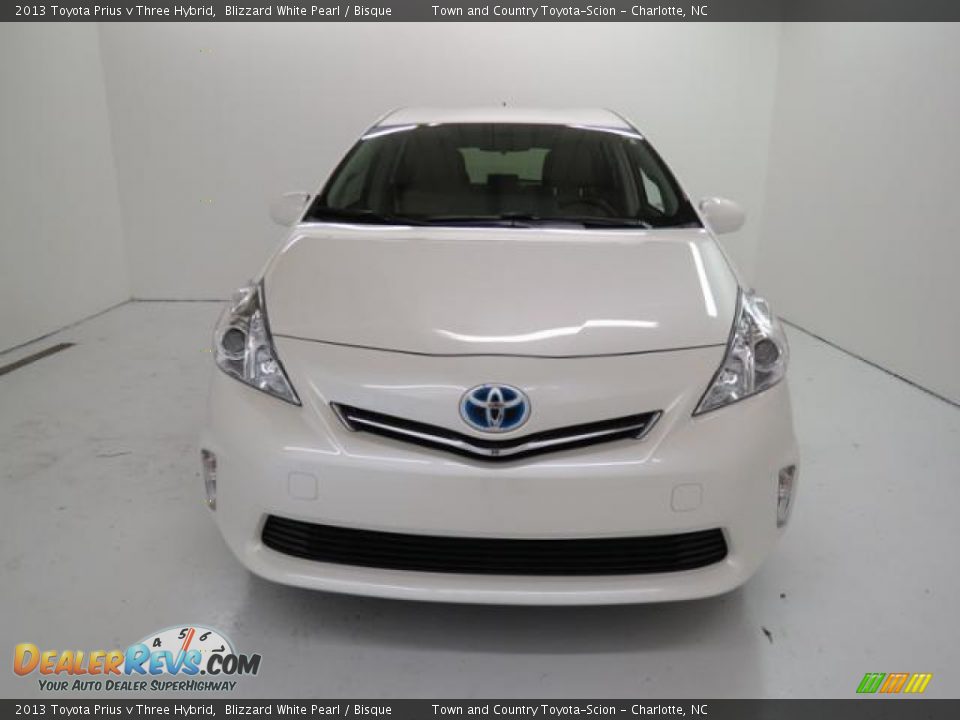 2013 Toyota Prius v Three Hybrid Blizzard White Pearl / Bisque Photo #2