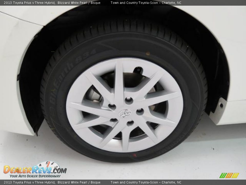 2013 Toyota Prius v Three Hybrid Blizzard White Pearl / Bisque Photo #4