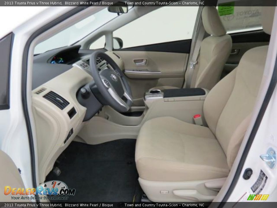 2013 Toyota Prius v Three Hybrid Blizzard White Pearl / Bisque Photo #8