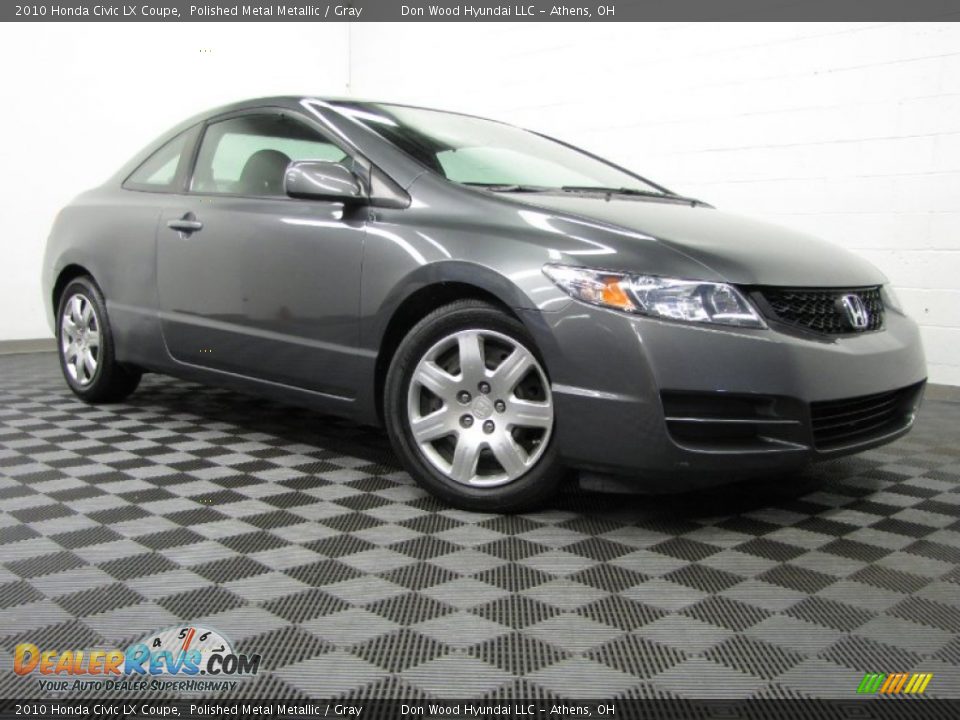 2010 Honda Civic LX Coupe Polished Metal Metallic / Gray Photo #1