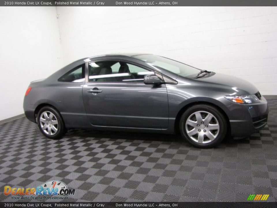 2010 Honda Civic LX Coupe Polished Metal Metallic / Gray Photo #3