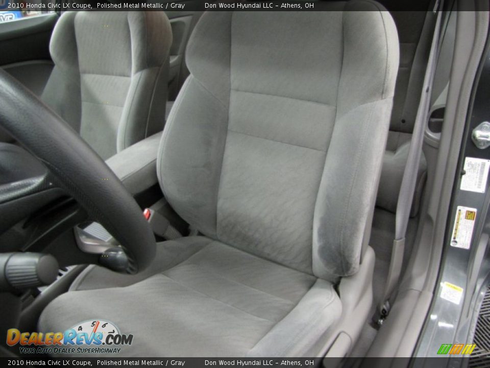 2010 Honda Civic LX Coupe Polished Metal Metallic / Gray Photo #6