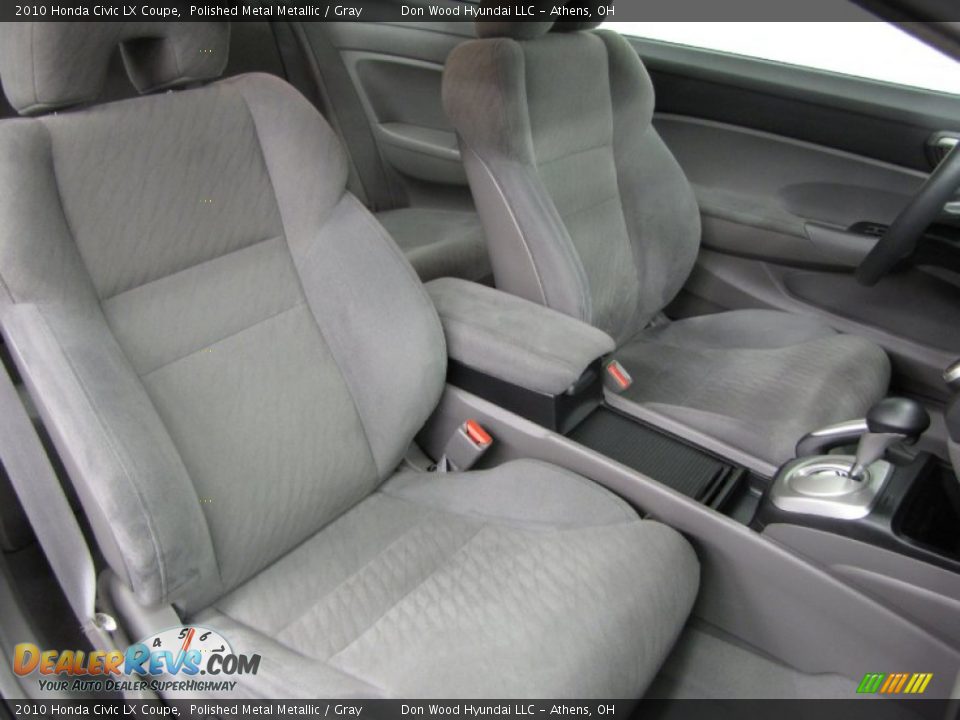 2010 Honda Civic LX Coupe Polished Metal Metallic / Gray Photo #9
