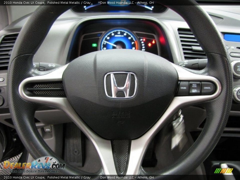 2010 Honda Civic LX Coupe Polished Metal Metallic / Gray Photo #13