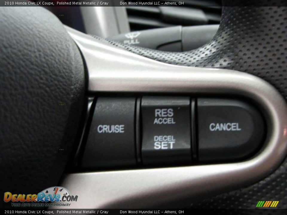 2010 Honda Civic LX Coupe Polished Metal Metallic / Gray Photo #14