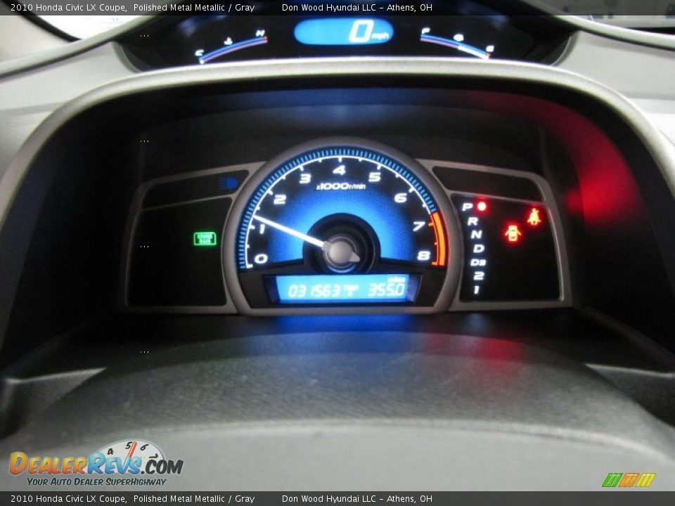 2010 Honda Civic LX Coupe Polished Metal Metallic / Gray Photo #17