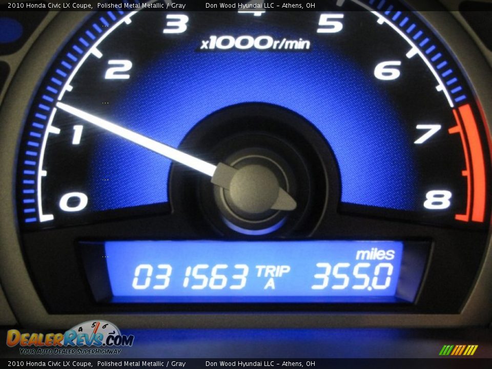 2010 Honda Civic LX Coupe Polished Metal Metallic / Gray Photo #18