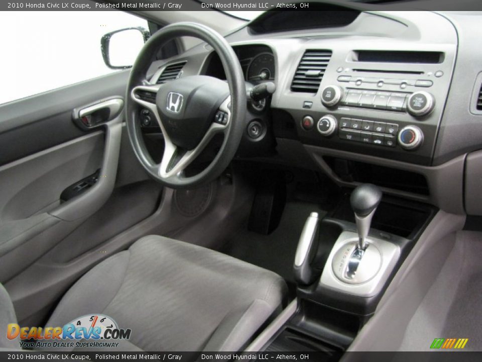 2010 Honda Civic LX Coupe Polished Metal Metallic / Gray Photo #19