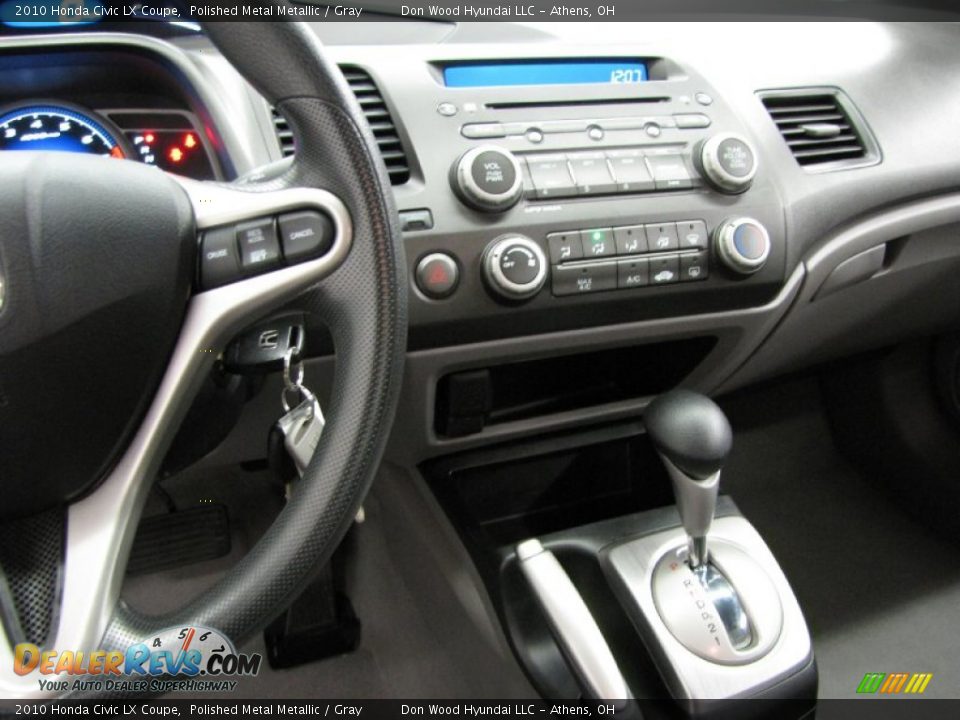 2010 Honda Civic LX Coupe Polished Metal Metallic / Gray Photo #20