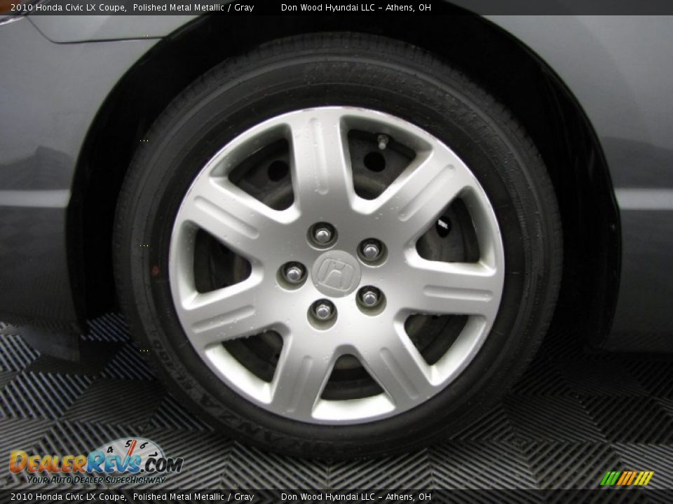 2010 Honda Civic LX Coupe Polished Metal Metallic / Gray Photo #21