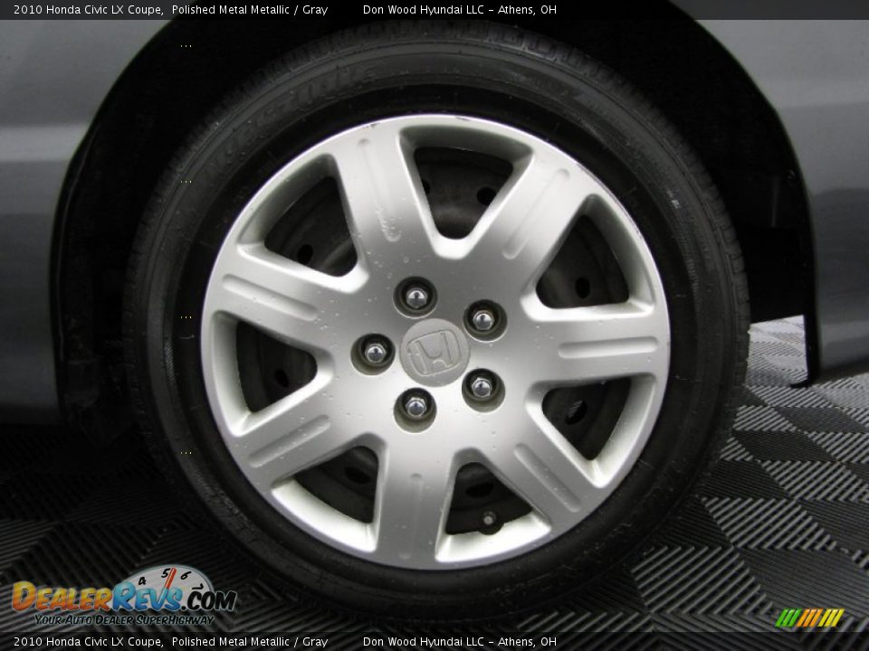 2010 Honda Civic LX Coupe Polished Metal Metallic / Gray Photo #22