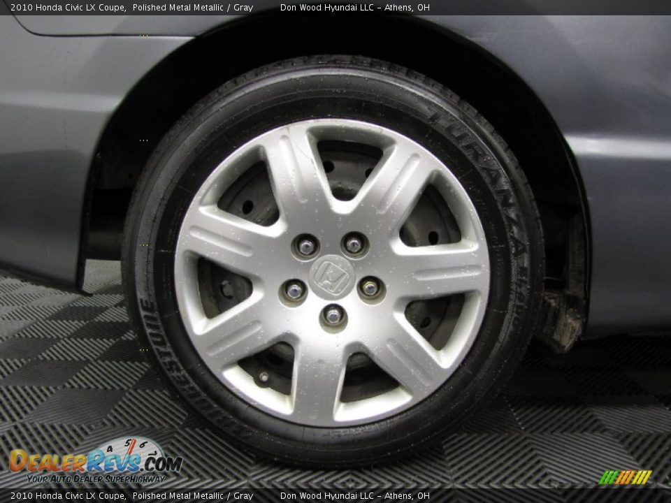 2010 Honda Civic LX Coupe Polished Metal Metallic / Gray Photo #23