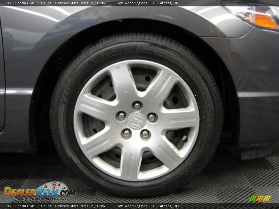 2010 Honda Civic LX Coupe Polished Metal Metallic / Gray Photo #24