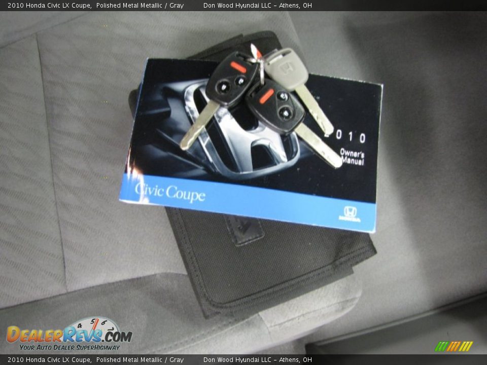 2010 Honda Civic LX Coupe Polished Metal Metallic / Gray Photo #25