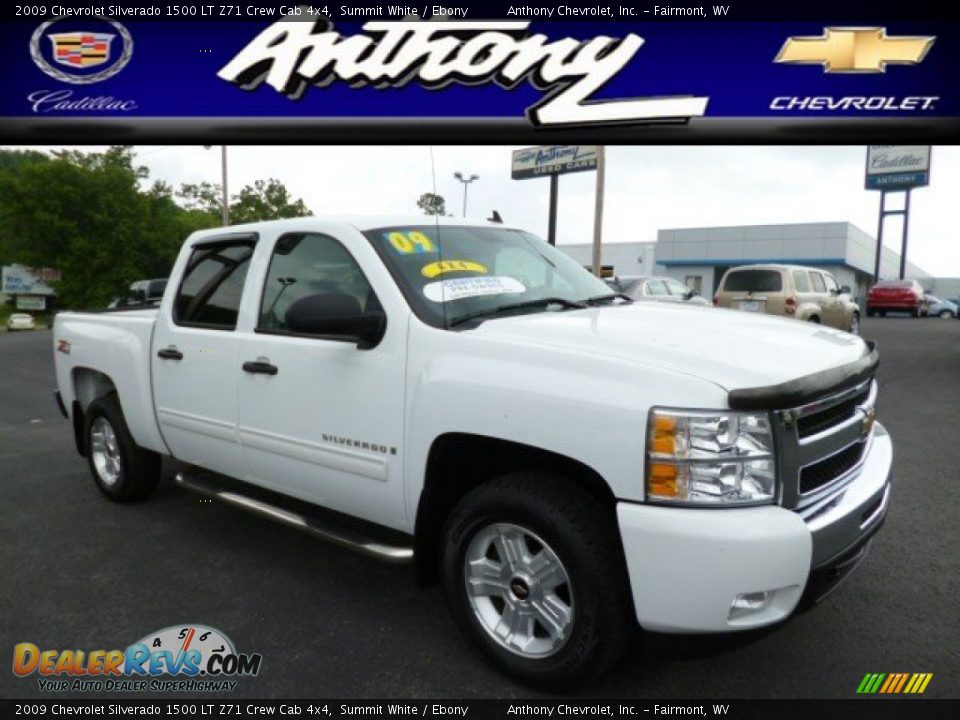 2009 Chevrolet Silverado 1500 LT Z71 Crew Cab 4x4 Summit White / Ebony Photo #1