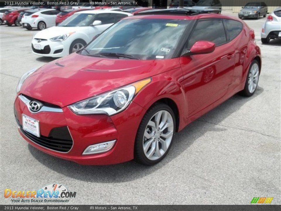 2013 Hyundai Veloster Boston Red / Gray Photo #1