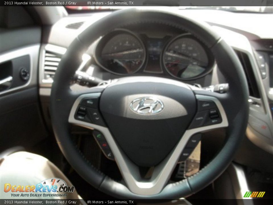2013 Hyundai Veloster Boston Red / Gray Photo #6