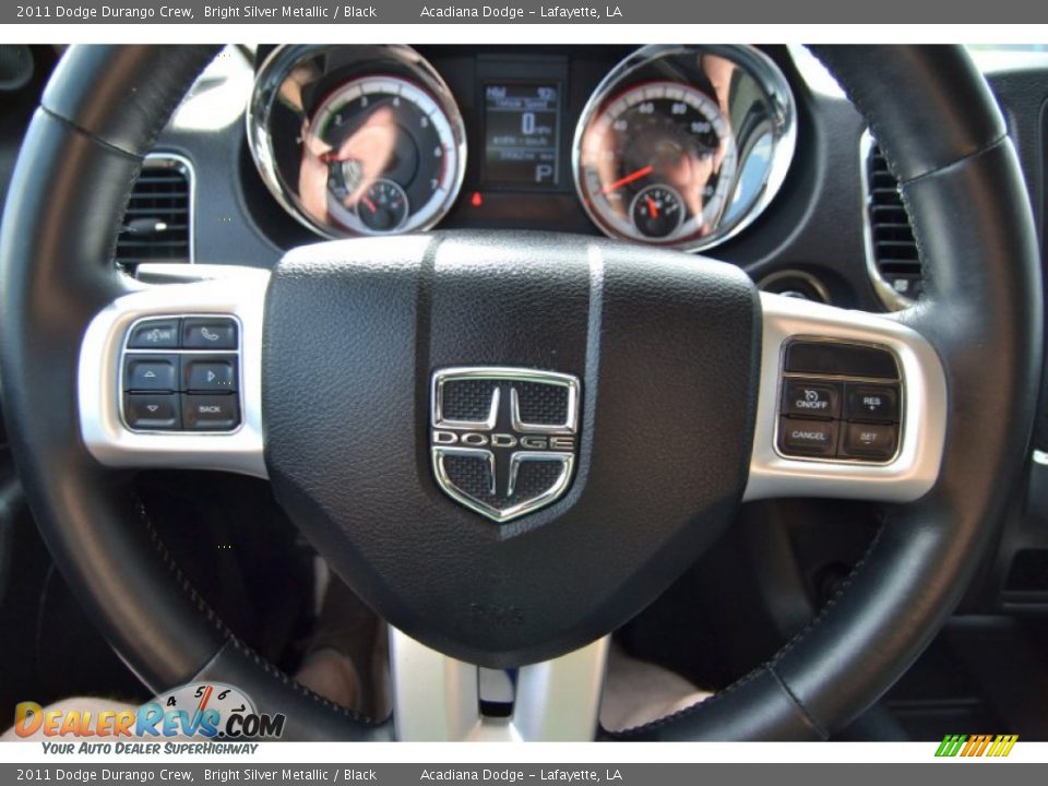 2011 Dodge Durango Crew Bright Silver Metallic / Black Photo #23