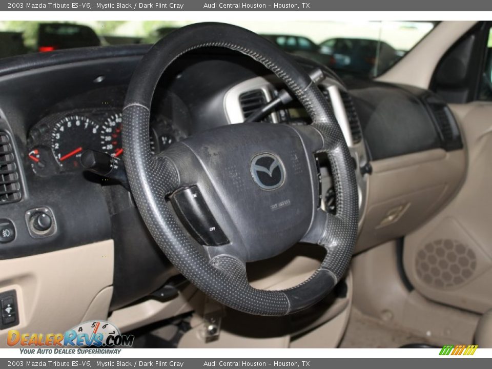 2003 Mazda Tribute ES-V6 Mystic Black / Dark Flint Gray Photo #13