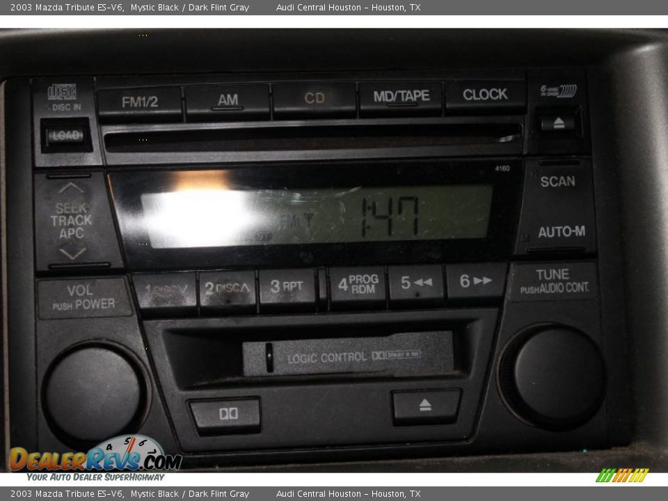 2003 Mazda Tribute ES-V6 Mystic Black / Dark Flint Gray Photo #15