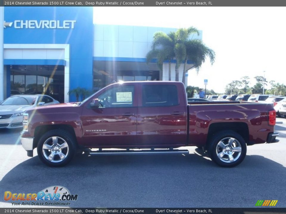 2014 Chevrolet Silverado 1500 LT Crew Cab Deep Ruby Metallic / Cocoa/Dune Photo #3