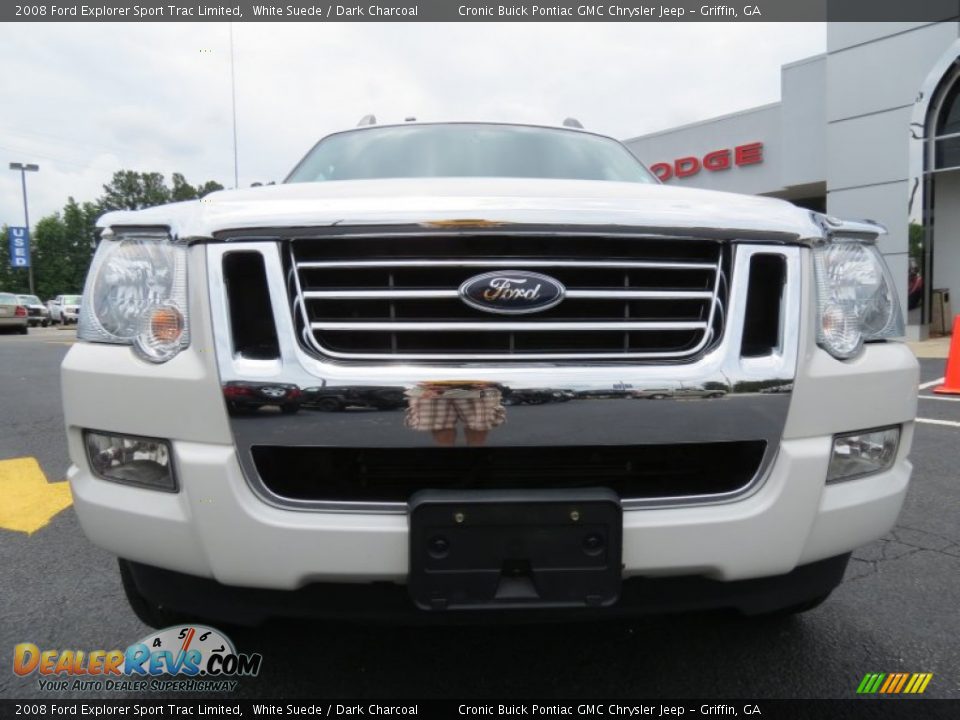 2008 Ford Explorer Sport Trac Limited White Suede / Dark Charcoal Photo #2