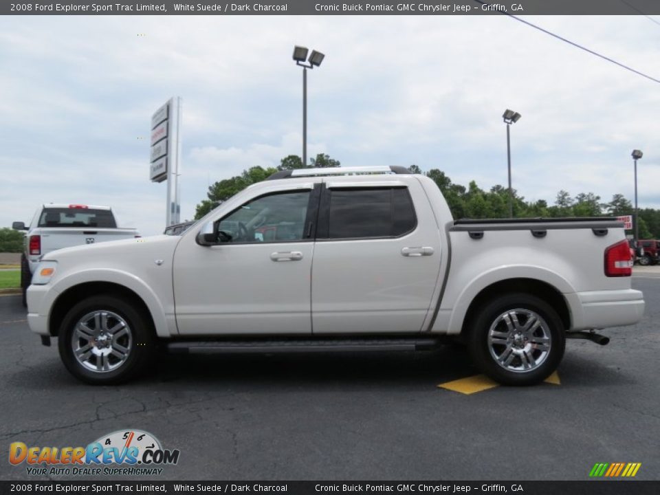 2008 Ford Explorer Sport Trac Limited White Suede / Dark Charcoal Photo #4