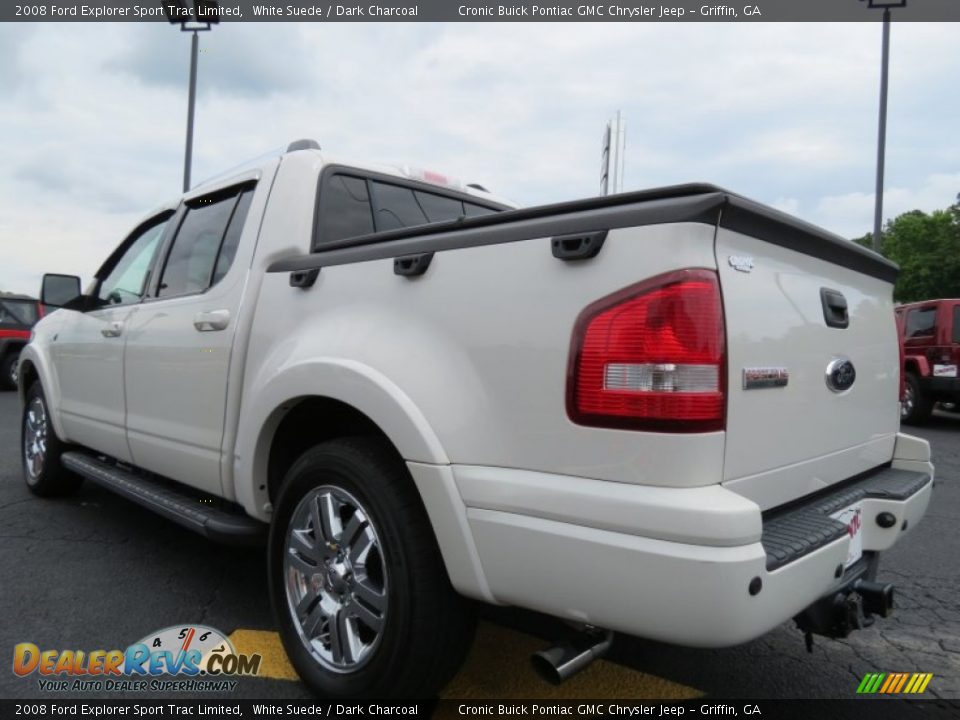 2008 Ford Explorer Sport Trac Limited White Suede / Dark Charcoal Photo #5