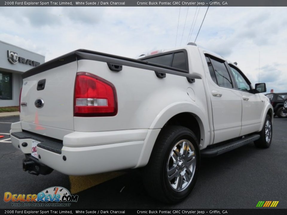 2008 Ford Explorer Sport Trac Limited White Suede / Dark Charcoal Photo #7