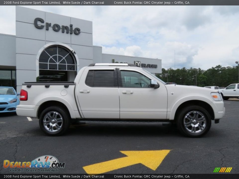 2008 Ford Explorer Sport Trac Limited White Suede / Dark Charcoal Photo #8