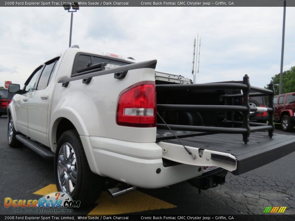 2008 Ford Explorer Sport Trac Limited White Suede / Dark Charcoal Photo #13
