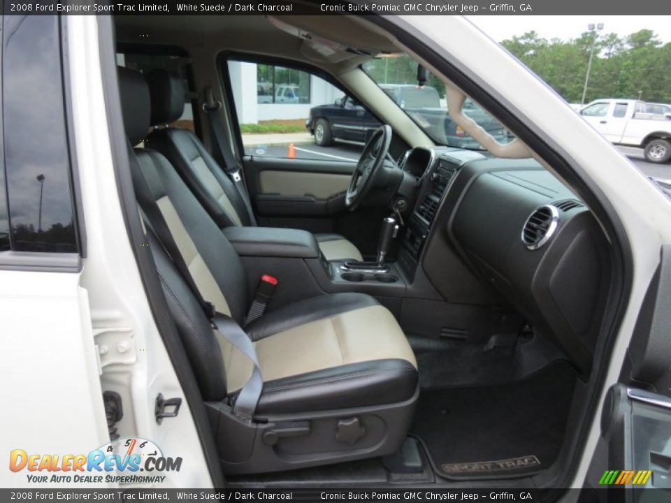 2008 Ford Explorer Sport Trac Limited White Suede / Dark Charcoal Photo #16