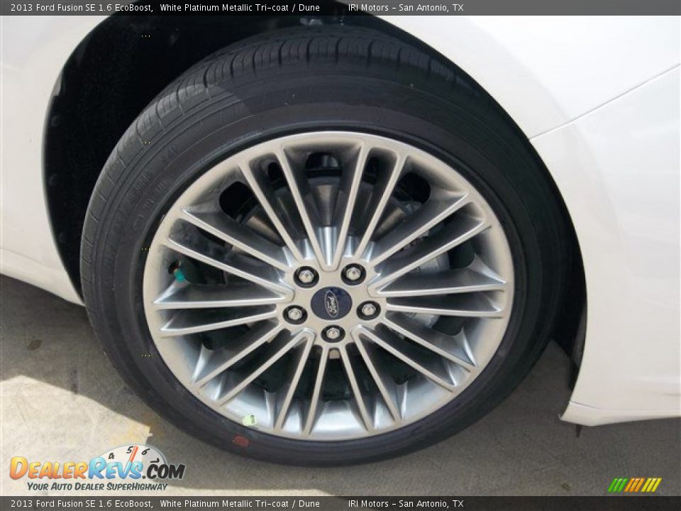 2013 Ford Fusion SE 1.6 EcoBoost White Platinum Metallic Tri-coat / Dune Photo #9