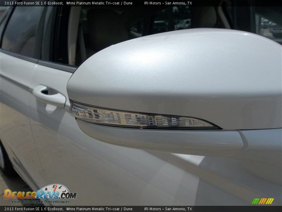 2013 Ford Fusion SE 1.6 EcoBoost White Platinum Metallic Tri-coat / Dune Photo #10