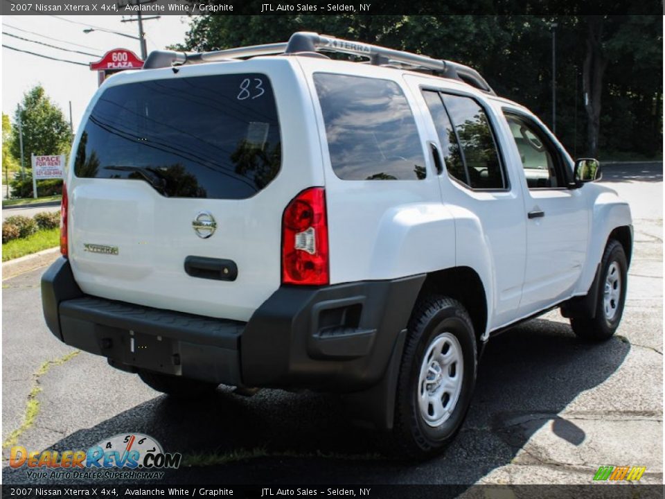 2007 Nissan Xterra X 4x4 Avalanche White / Graphite Photo #6