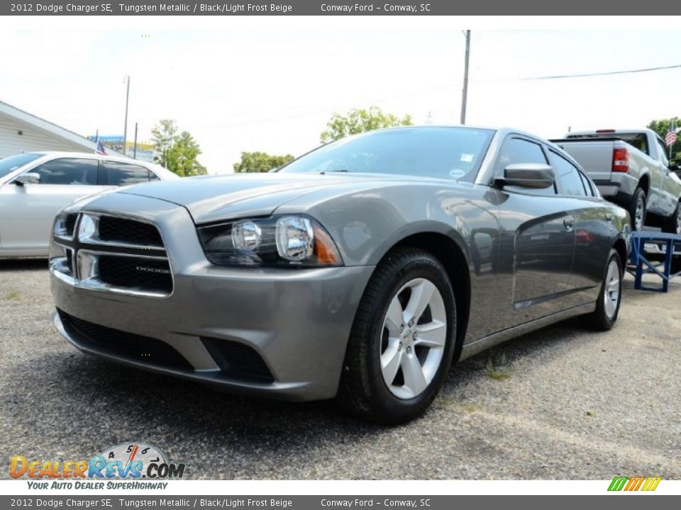 2012 Dodge Charger SE Tungsten Metallic / Black/Light Frost Beige Photo #1