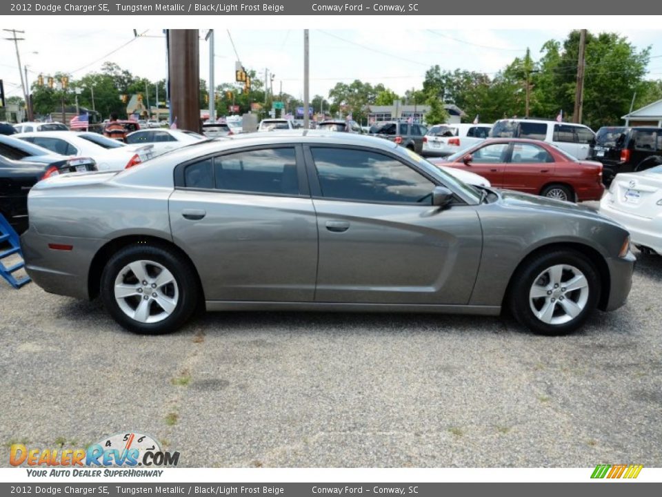 2012 Dodge Charger SE Tungsten Metallic / Black/Light Frost Beige Photo #4