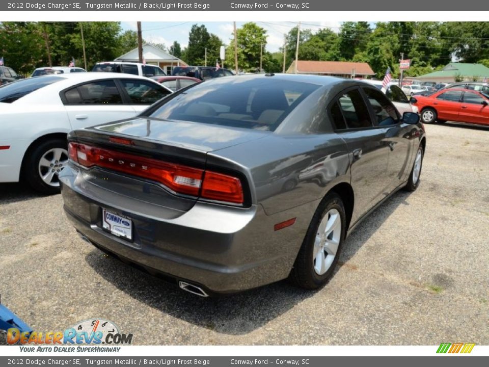 2012 Dodge Charger SE Tungsten Metallic / Black/Light Frost Beige Photo #5