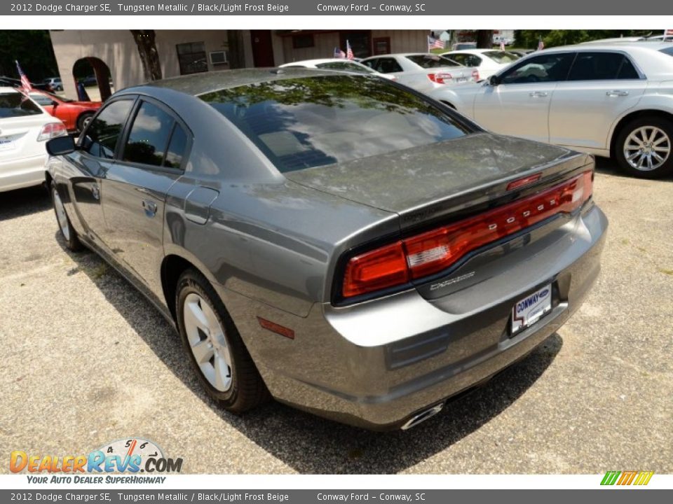 2012 Dodge Charger SE Tungsten Metallic / Black/Light Frost Beige Photo #6