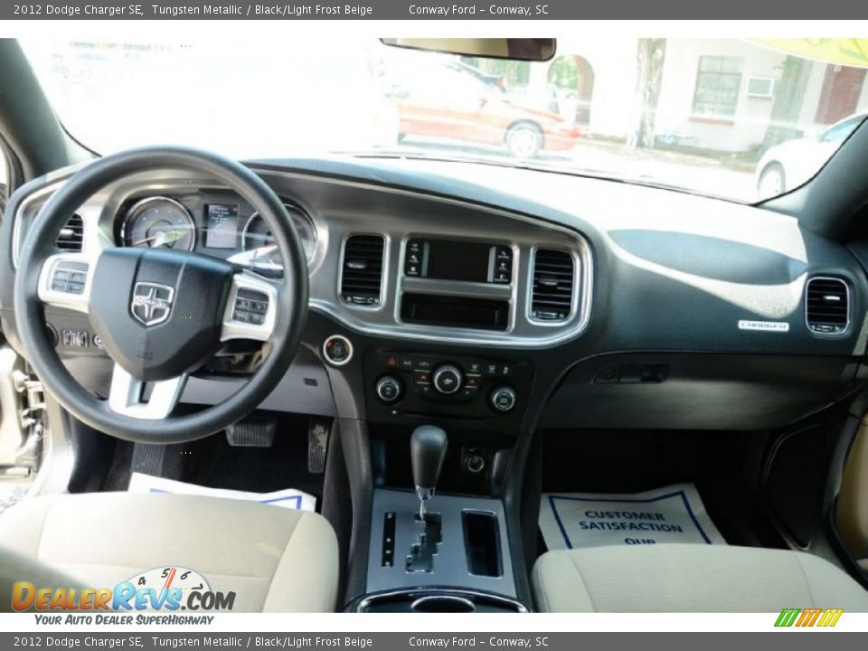 2012 Dodge Charger SE Tungsten Metallic / Black/Light Frost Beige Photo #11